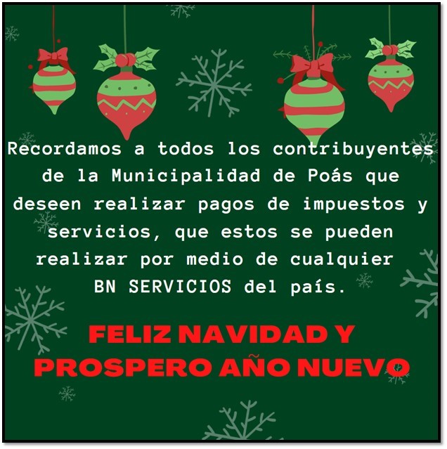 La Municipalidad de Poás Informa